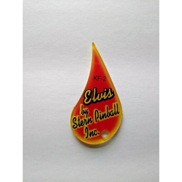 Elvis Presley Pinball KEYCHAIN Tear Drop Red Original Plastic Game Promo 2004 - Picture 2 of 4